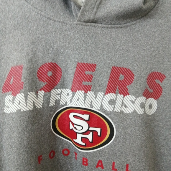 ❤️Sale 5/&25 Preloved Grey SF Niners hoodie - Picture 2 of 4